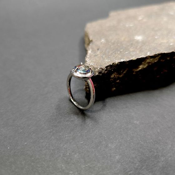 Срібна каблучка з містик топазом 3.5ct