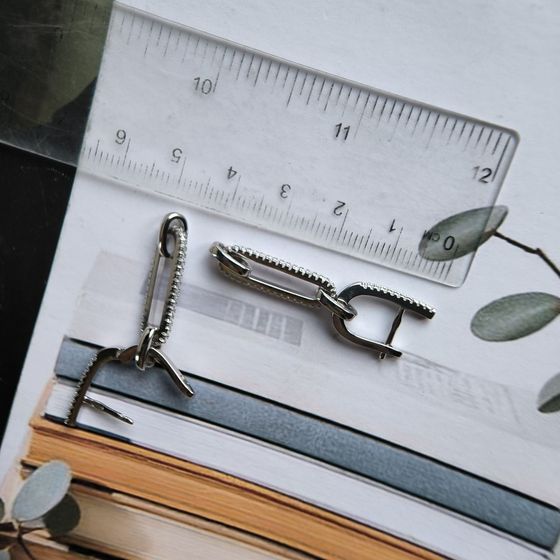 Silver Earrings with Fianites