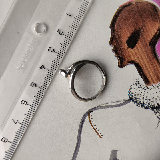 Silver ring without stones