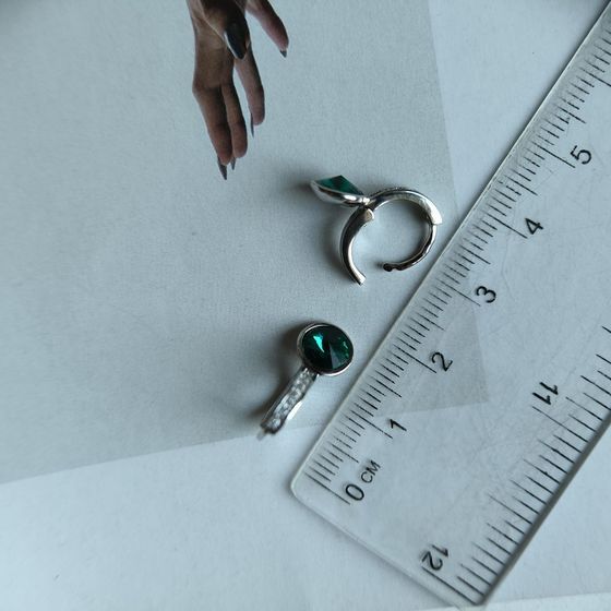 Silver Earrings with Fianites