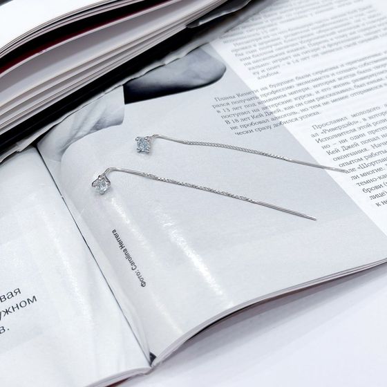 Срібні сережки з топазом 0.619ct