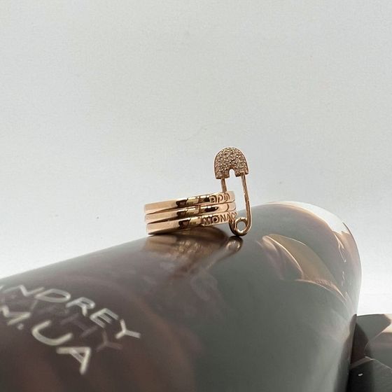 Золотое кольцо с фианитами 0.25ct