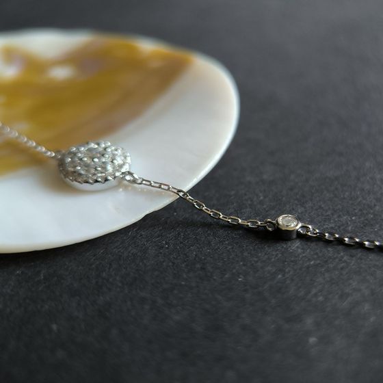 Серебряный браслет с фианитами