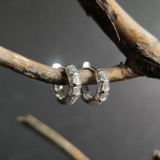 Серебряные серьги с фианитами