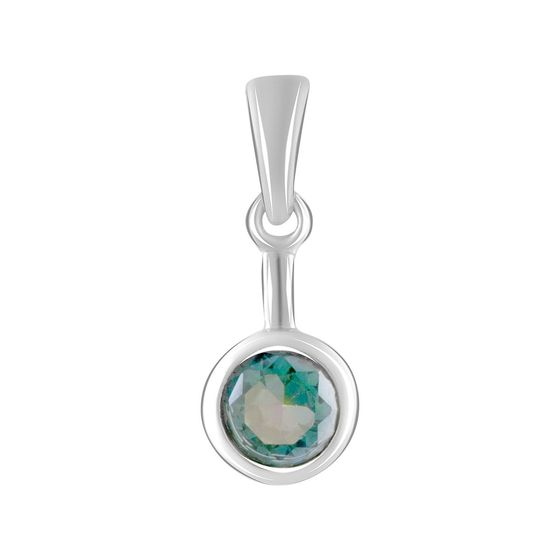 Silver pendant with a mystic topaz