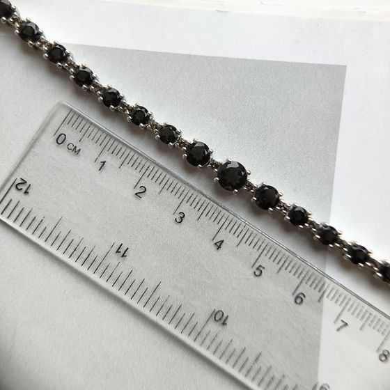 Серебряный браслет с раухтопазом (дымчатым кварцем) 6.763ct