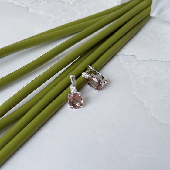 Серебряные серьги с султанитом 5.116ct