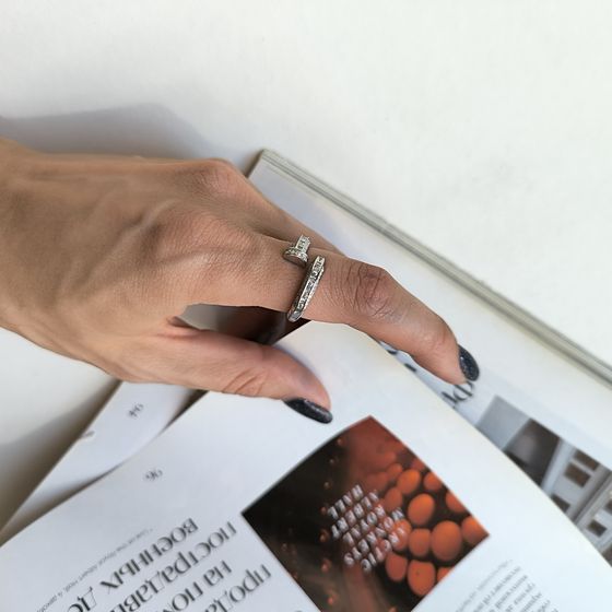 Silver Ring with Fianites