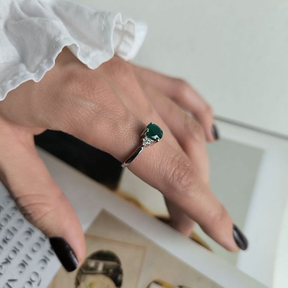 Серебряное кольцо с агатом 1.332ct