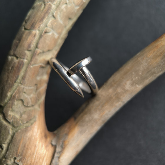 Silver ring without stones