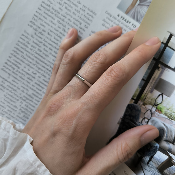 Silver ring without stones