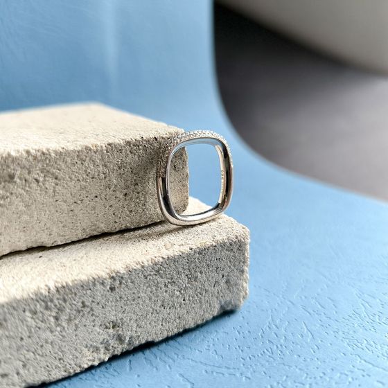 Silver Ring with Fianites