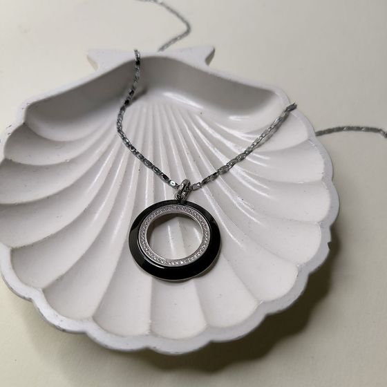 Серебряная подвеска с керамикой