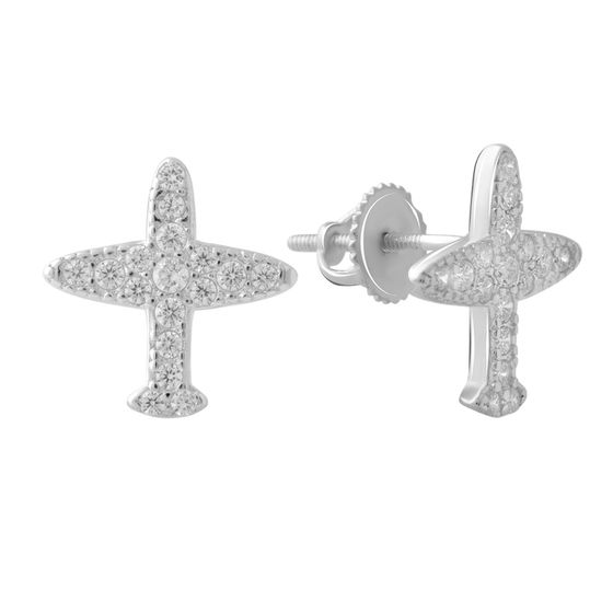 Silver Earrings with Fianites