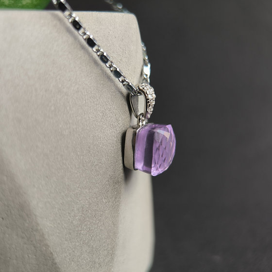 Серебряная подвеска с фианитами