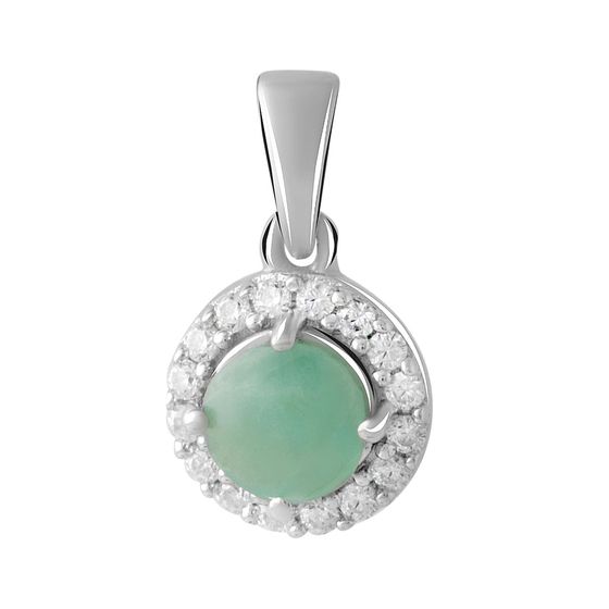 Silver pendant with a 0.733-carat emerald