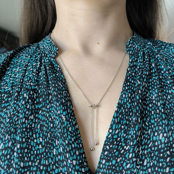 Silver necklace without stones