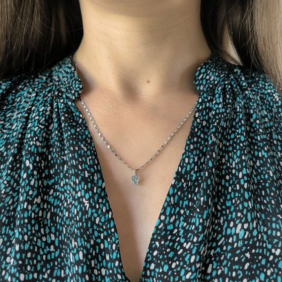 Серебряная подвеска с топазом 0.948ct