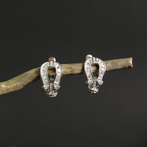 Silver Earrings with Fianites
