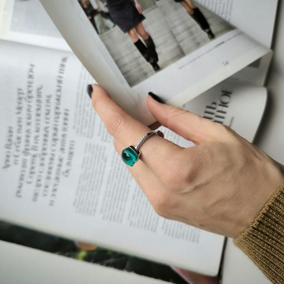 Silver Ring with Fianites