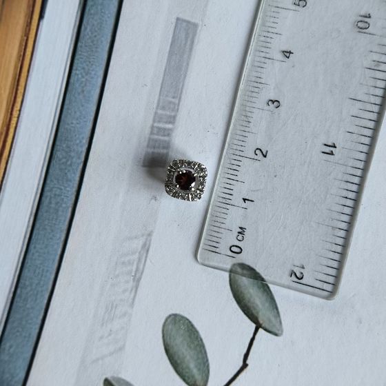 Серебряная подвеска с гранатом 0.425ct