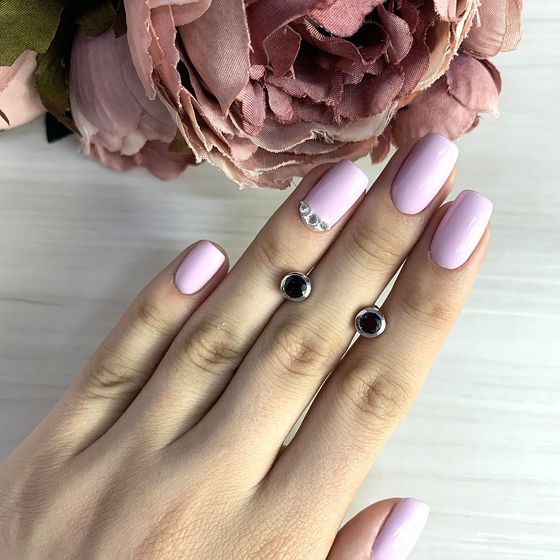 Серебряные серьги с гранатом 1.225ct