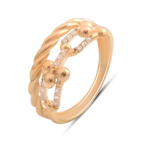 Серебряное кольцо с фианитами 0.16ct