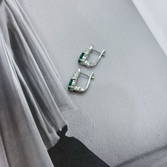 Серебряные серьги с агатом 1.827ct