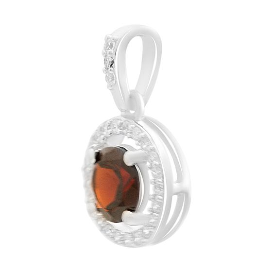 Серебряная подвеска с гранатом 1.233ct