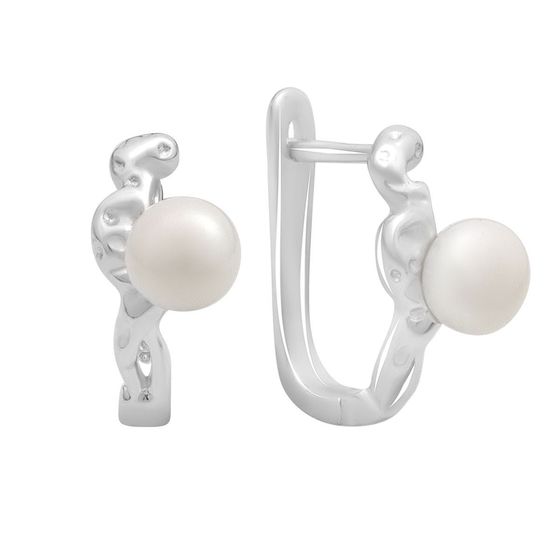 Серебряные серьги с жемчугом