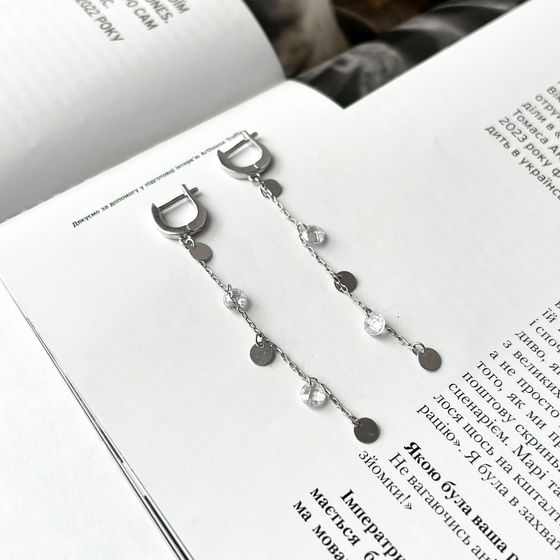 Silver Earrings with Fianites