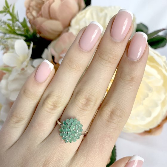 Серебряные серьги с изумрудом 2.606ct