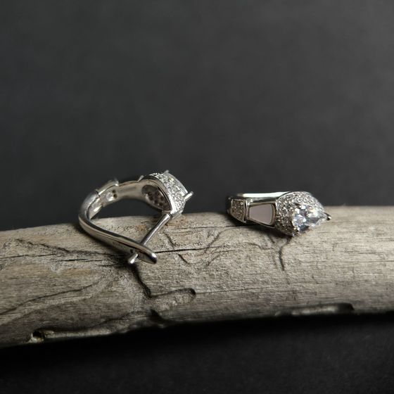 Серебряные серьги с перламутром