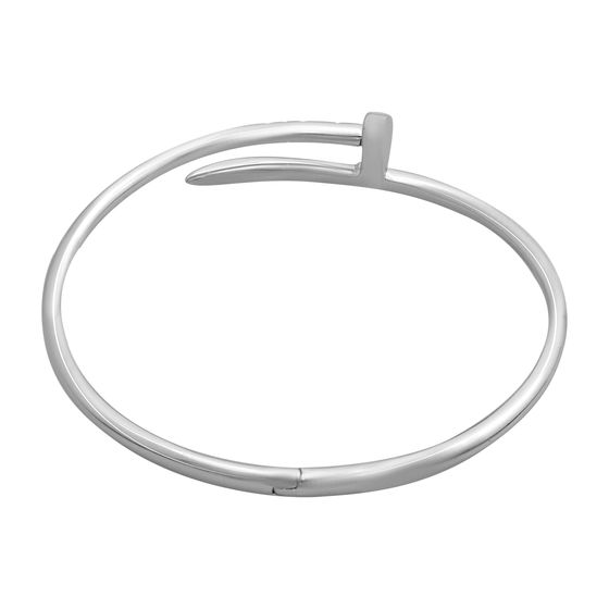 Silver bracelet without stones