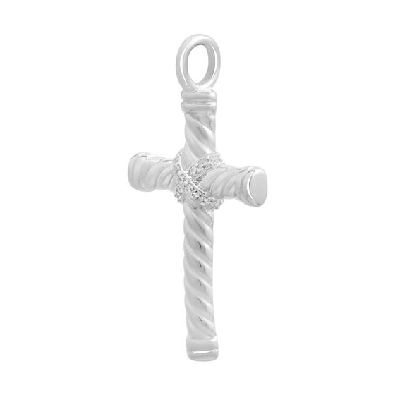 Silver cross without stones