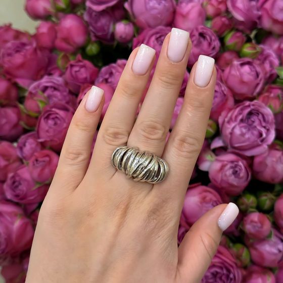 Silver ring without stones