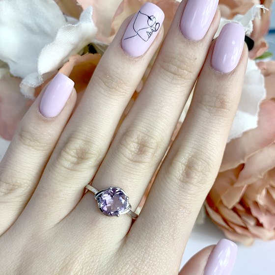 Серебряное кольцо с аметистом