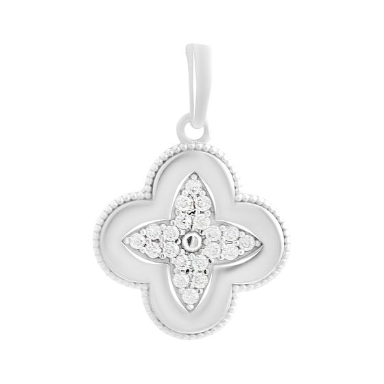 Gold pendant with 0.17ct cubic zirconia