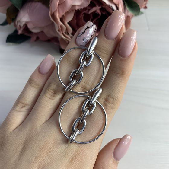 Серебряные серьги без камней