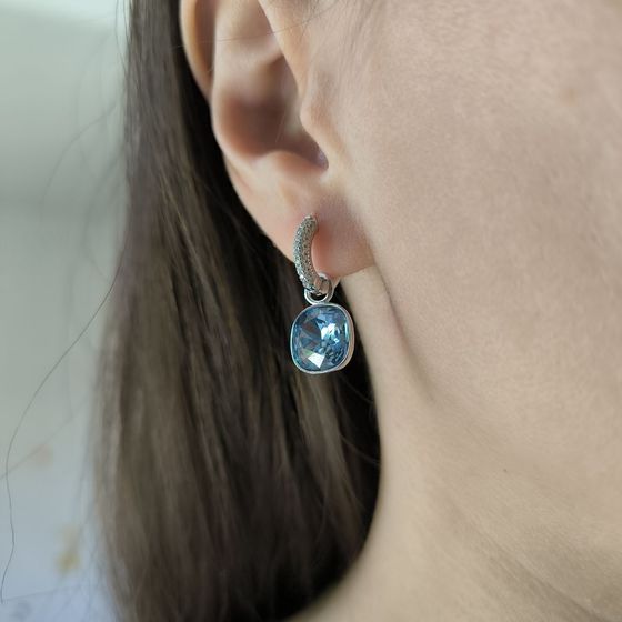 Silver Earrings with Fianites