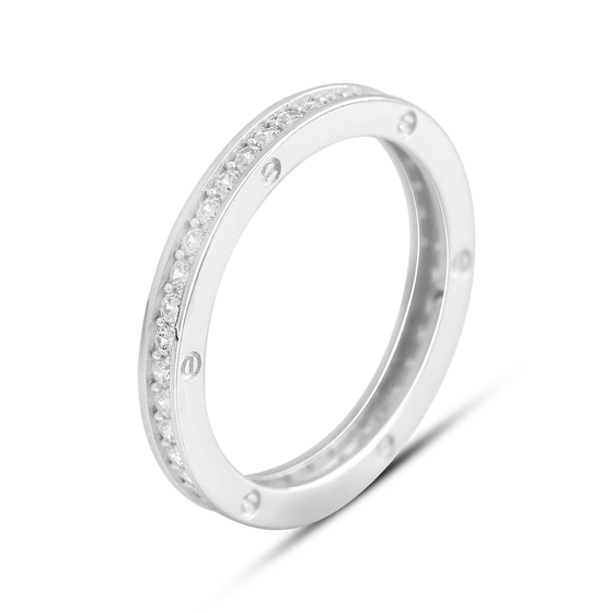 Gold ring with 0.84ct phianites