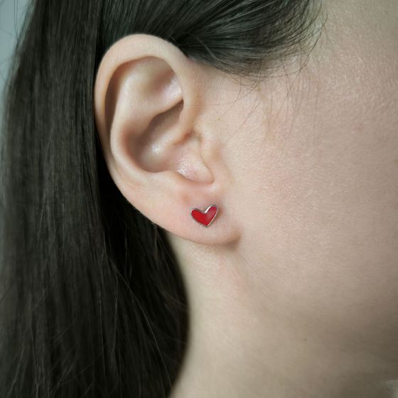 Серебряные серьги с емаллю