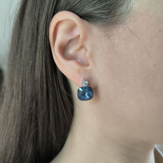 Silver Earrings with Fianites