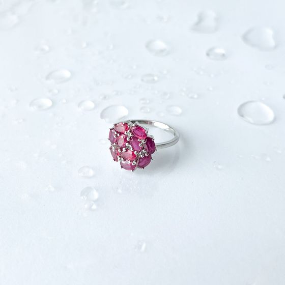 Серебряное кольцо с рубином 3.65ct