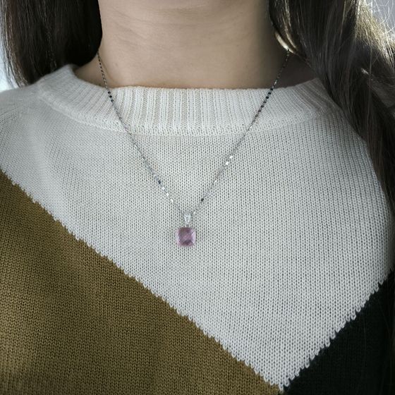 Серебряная подвеска с фианитами