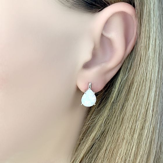 Серебряные серьги с опалом 2.55ct
