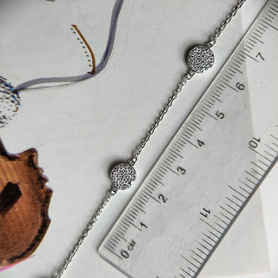 Серебряный браслет с фианитами