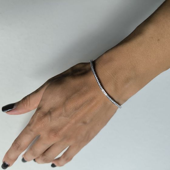 Серебряный браслет с фианитами