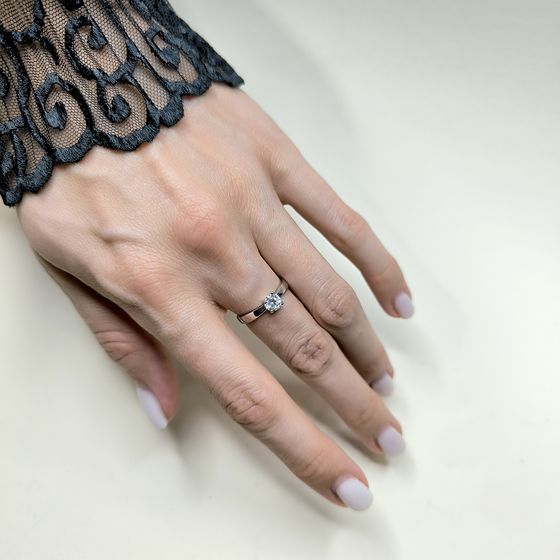 Silver Ring with Fianites