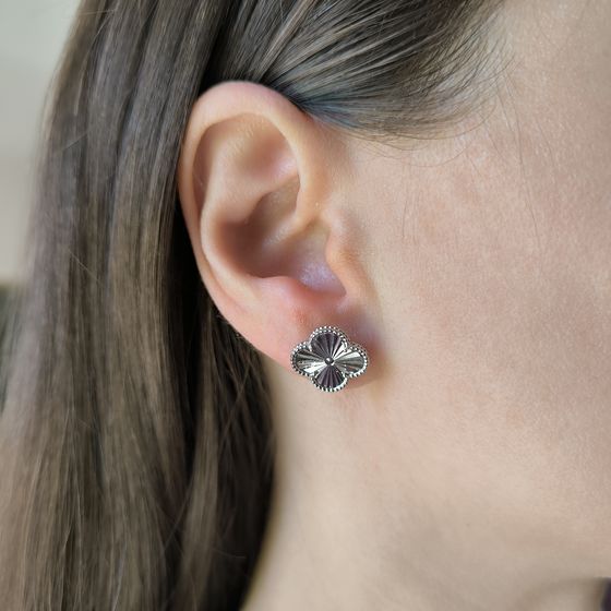 Silver earrings without stones